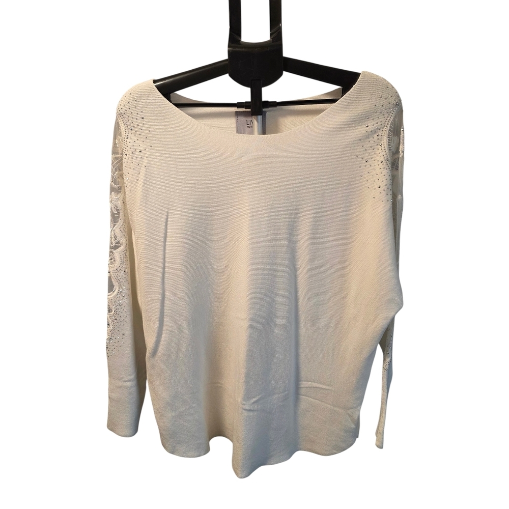 Chic White Sweater - Scoop Neck